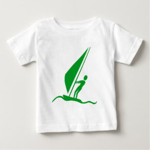 Sailboarding - Grass Green Baby T-Shirt