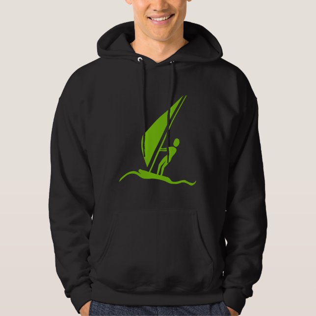 Sailboarding - Martian Green Hoodie (Front)
