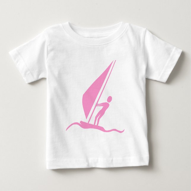 Sailboarding - Pink Baby T-Shirt (Front)