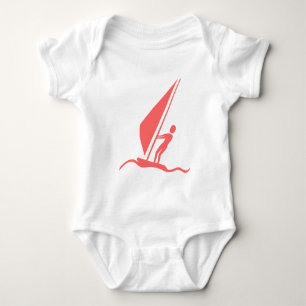 Sailboarding - Tropical Pink Baby Bodysuit