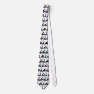 Sailboat Abstract - CricketDiane Ocean Art Tie