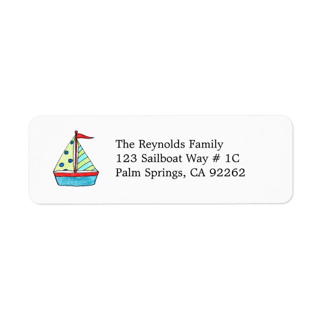 Sailboat Address Labels (Front)