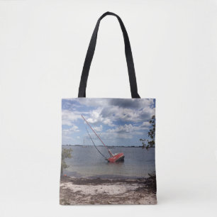 Sailboat Aground Tote Bag