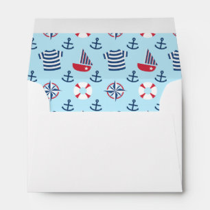 Sailboat Anchor Nautical Theme Envelope