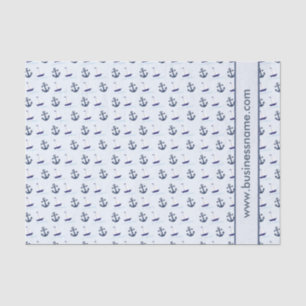 Sailboat and Anchor Custom Text Tissue Paper