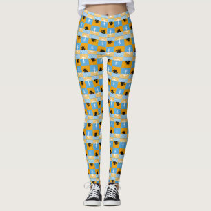 Sailboat and anchor pattern leggings