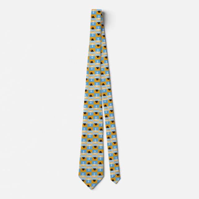 Sailboat and anchor pattern tie (Front)
