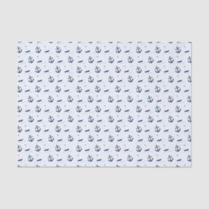 Sailboat and Anchor Tissue Paper