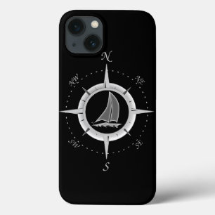 Sailboat And Compass Rose iPhone 13 Case
