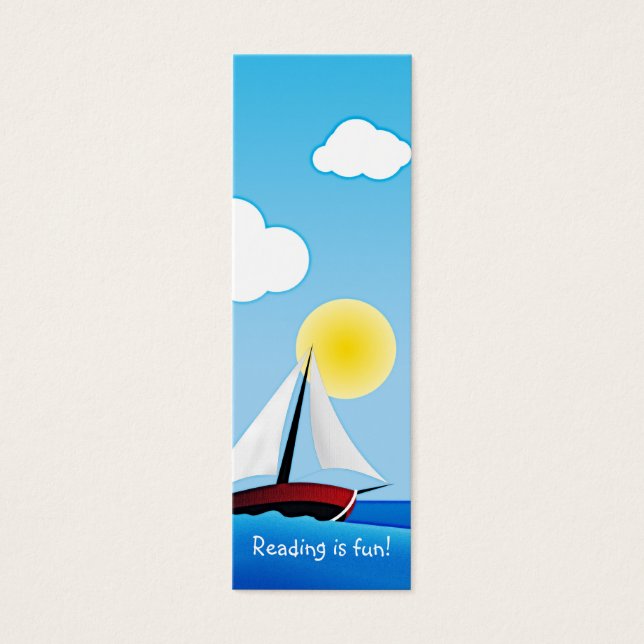 Sailboat and sun | bookmark (Front)