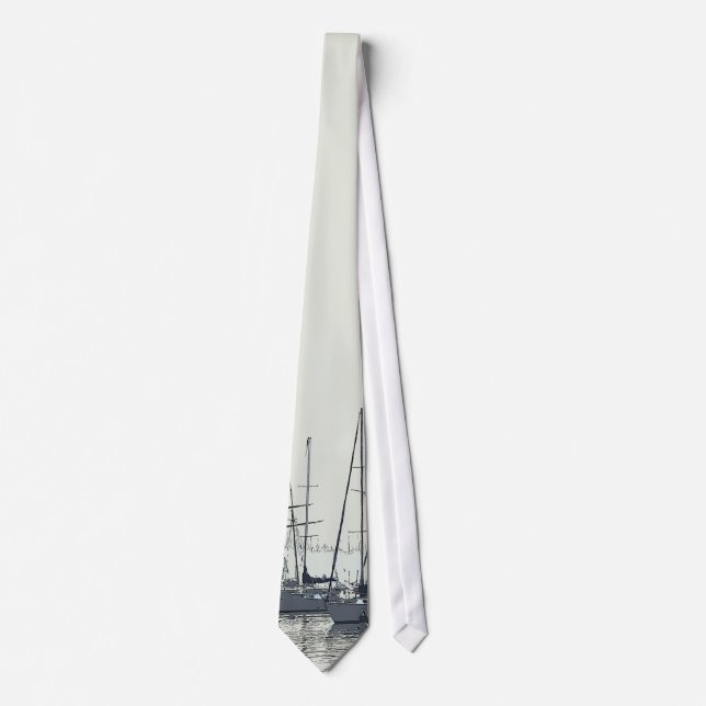 Sailboat at Anchor Art Tie (Front)