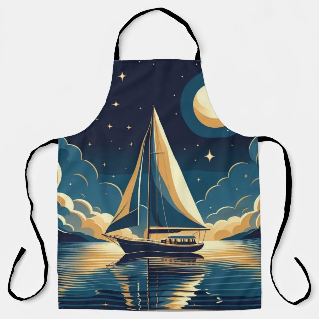 Sailboat at night apron (Front)