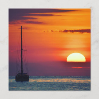 Sailboat at Sunrise Invitation