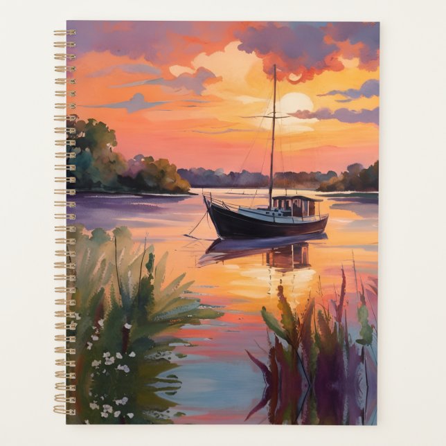 Sailboat at Sunrise Planner (Front)
