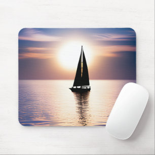 Sailboat At Sunset  Mouse Pad