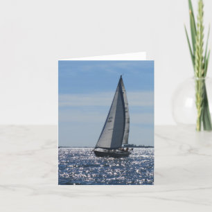 Sailboat at Sunset Note Card
