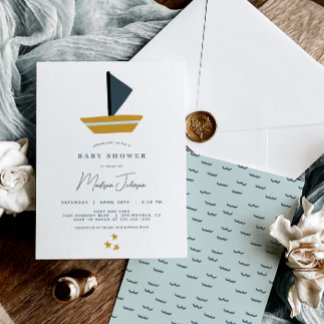 Sailboat Baby Shower Invitation