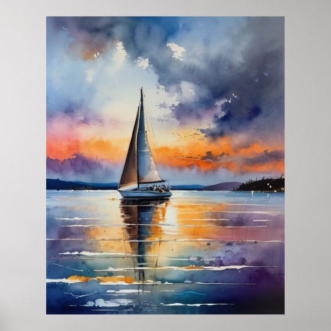 Sailboat Bay Poster (Front)