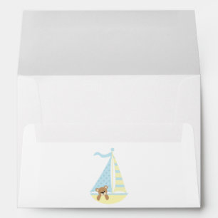 Sailboat Bear Baby Shower Envelopes