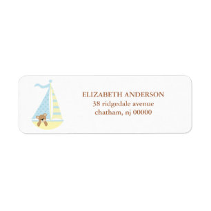 Sailboat Bear Return Address Labels