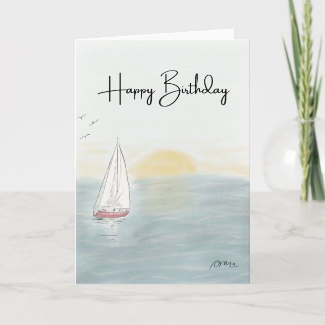 Sailboat Birthday Card (Front)