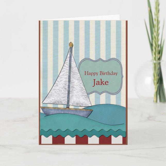 Sailboat Birthday Card (Front)