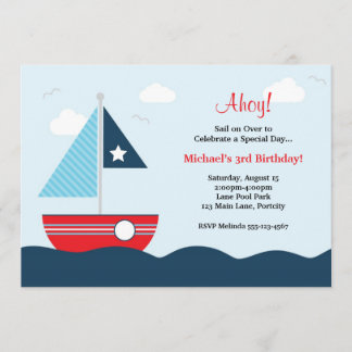 Sailboat Birthday Invitation