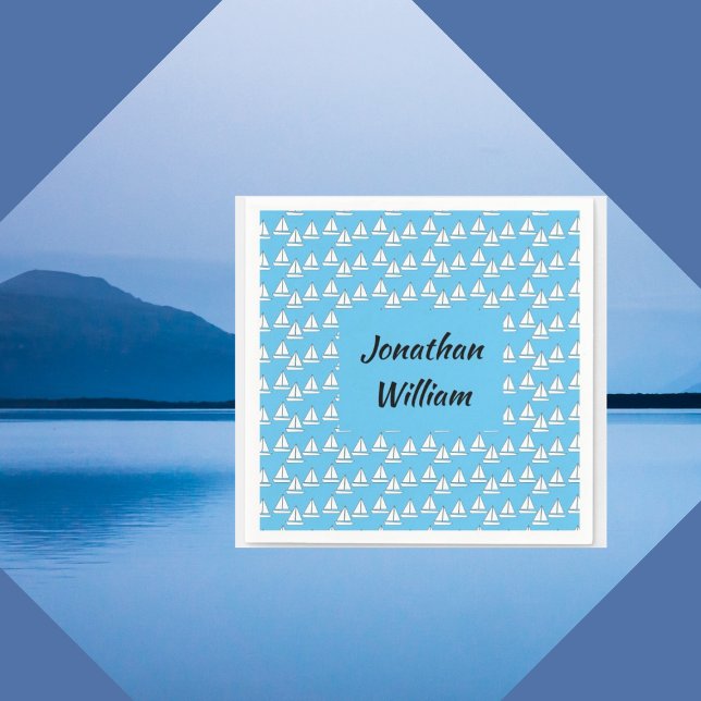 Sailboat Birthday Napkin (Creator Uploaded)