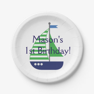 Sailboat Birthday Paper Plates