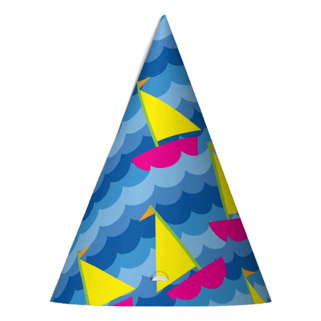 Sailboat Birthday Party Hat (Left)