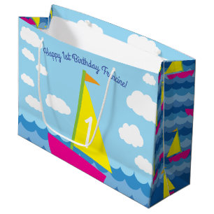 Sailboat Birthday Party Large Gift Bag