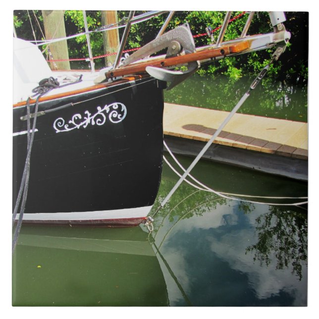 Sailboat Bow Sprit on CeramicTile Tile (Front)