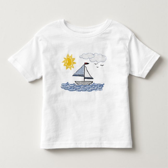 Sailboat C Toddler T-Shirt (Front)