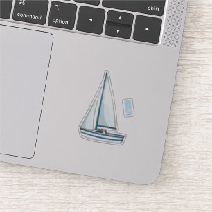 Sailboat cartoon illustration