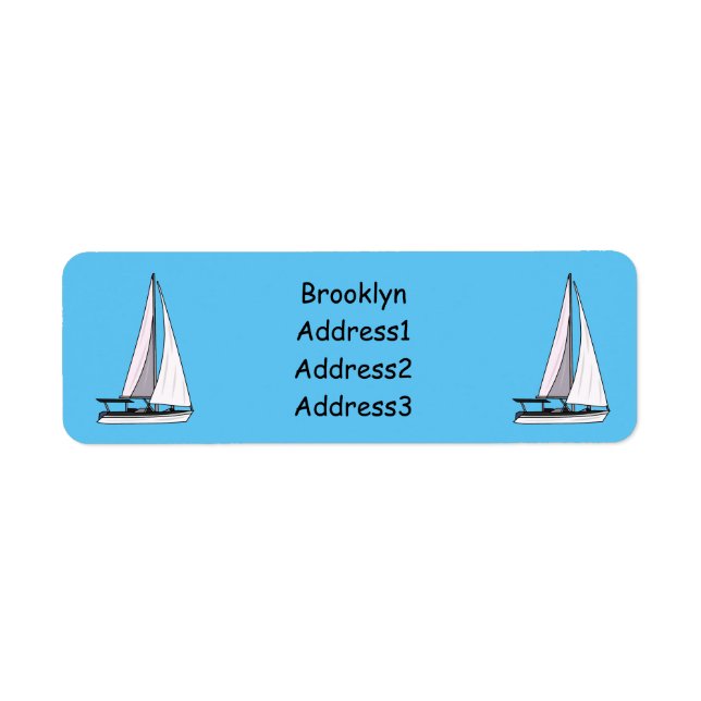 Sailboat cartoon illustration (Front)