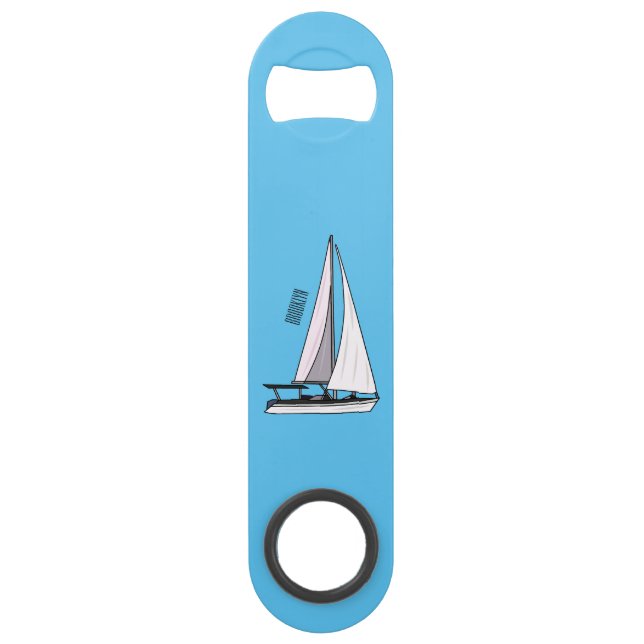 Sailboat cartoon illustration (Front)