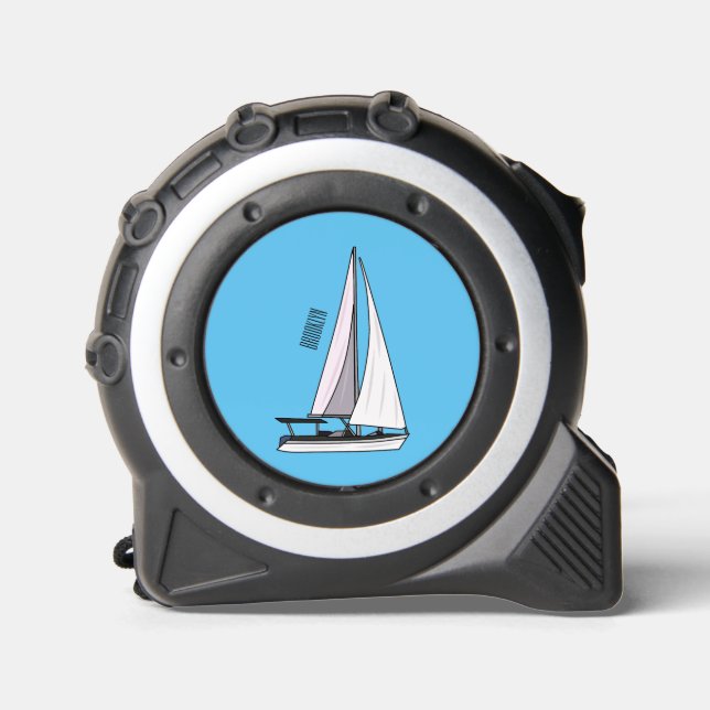 Sailboat cartoon illustration 1 (Front)