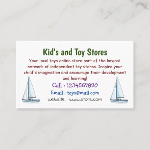 Sailboat cartoon illustration business card