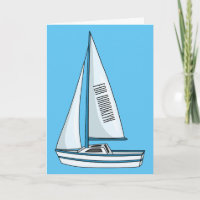 Sailboat cartoon illustration