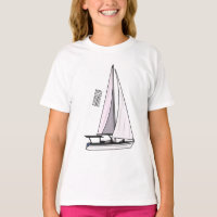 Sailboat cartoon illustration