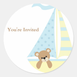 Sailboat Classic Round Sticker
