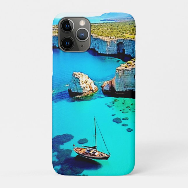Sailboat Cliffside Sanctuary Art Case-Mate iPhone Case (Back)