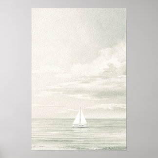 Sailboat Coastal and Ocean Art Print