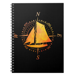 Sailboat Compass Sailing Notebook