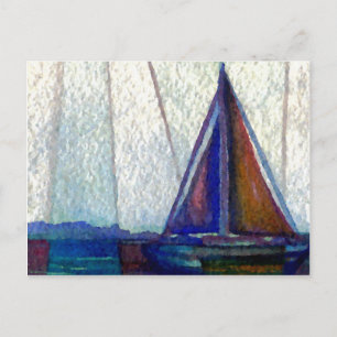 "Sailboat" CricketDiane Ocean Art Postcard