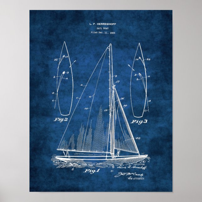 Sailboat Decor print #1 Sailing Gift (Front)