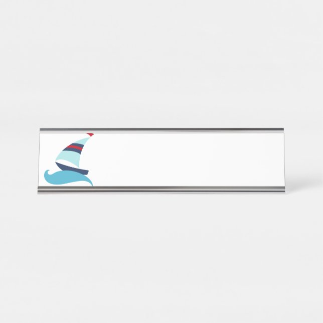 Sailboat Desk Name Plate (Front)