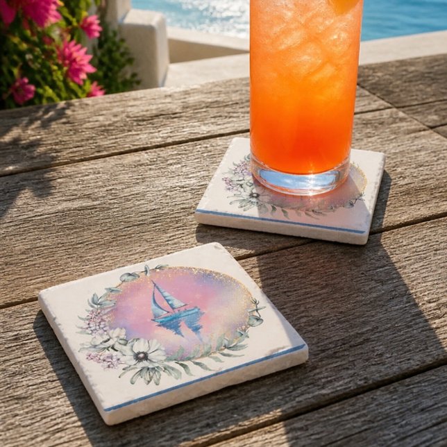 Sailboat Dreams Stone Coaster (Creator Uploaded)