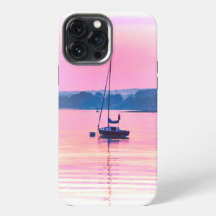 Sailboat floating in early morning light. Case-Mat iPhone 13 Pro Max Case