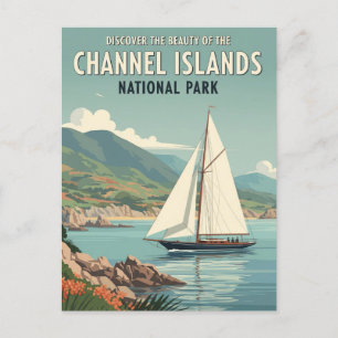 Sailboat in Channel Islands National Park Postcard
